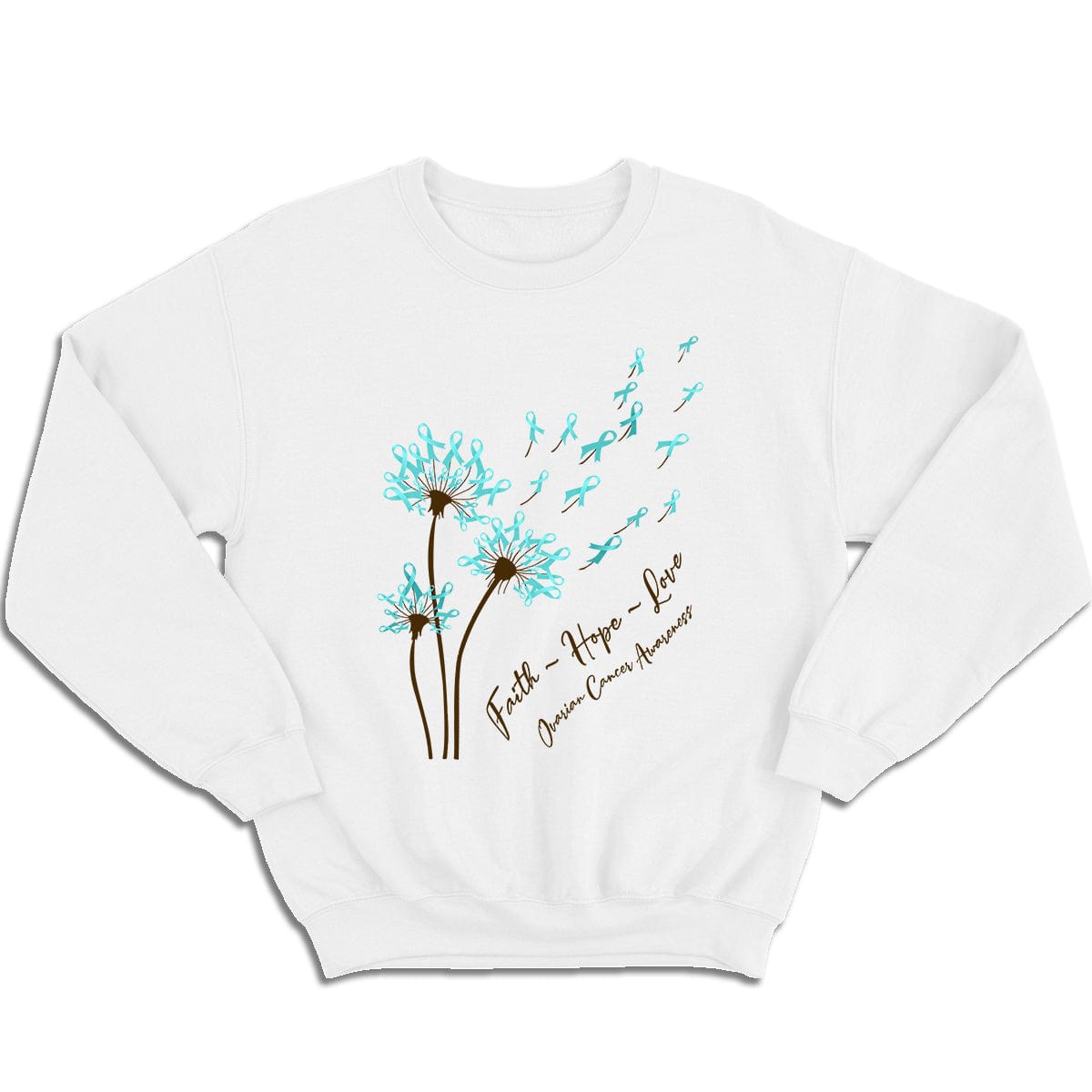Dandelion Faith Hope Love Ovarian Cancer Awareness Shirt
