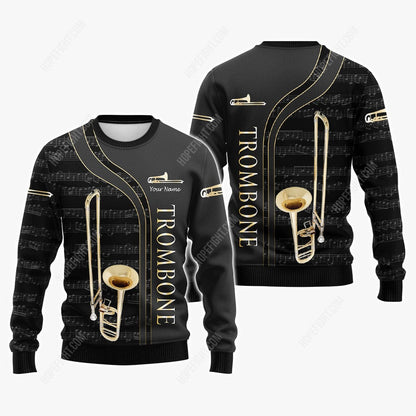 Custom Trombone Shirt, Gift For Trombone Lover, All Over Printed
