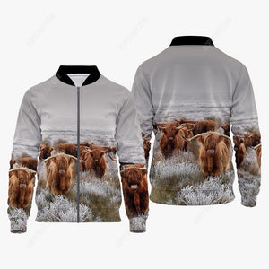 Highland Cow Shirt, Gift For Highland Cow Lover, All Over Printed