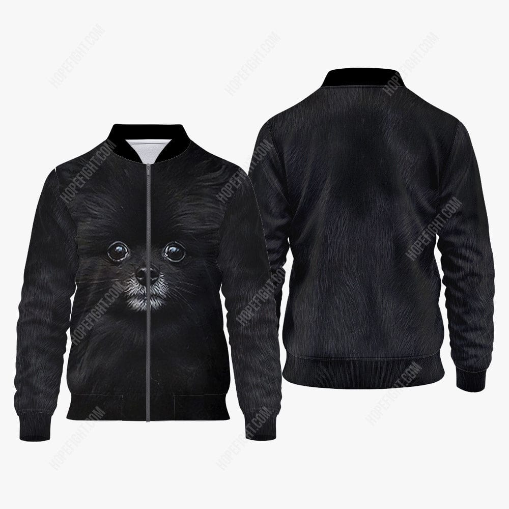 Black Pomeranian Shirt, Gift For Pomeranian Lover, All Over Printed