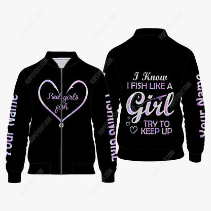 Reel Girls Fish Shirt, Gift For Fish Lover, All Over Printed