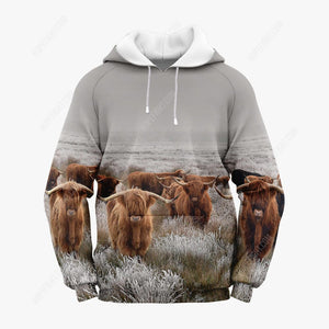 Highland Cow Shirt, Gift For Highland Cow Lover, All Over Printed