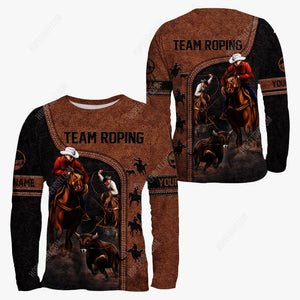 Custom Team Roping Shirt, Gift For Team Roping Lover, All Over Printed