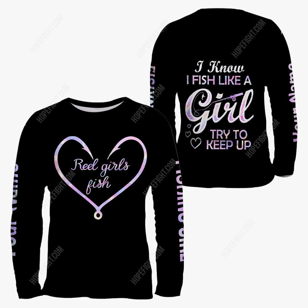 Reel Girls Fish Shirt, Gift For Fish Lover, All Over Printed