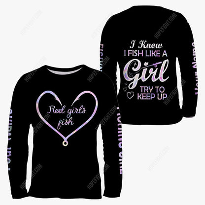 Reel Girls Fish Shirt, Gift For Fish Lover, All Over Printed