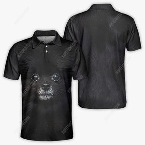 Black Pomeranian Shirt, Gift For Pomeranian Lover, All Over Printed