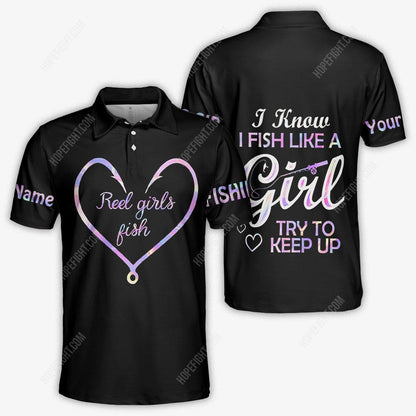 Reel Girls Fish Shirt, Gift For Fish Lover, All Over Printed