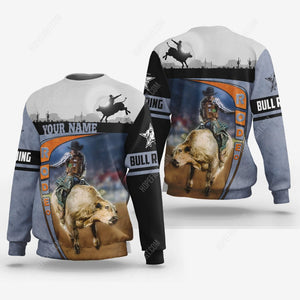 Custom Bull Riding Shirt, Gift For Bull Riding Lover, All Over Printed