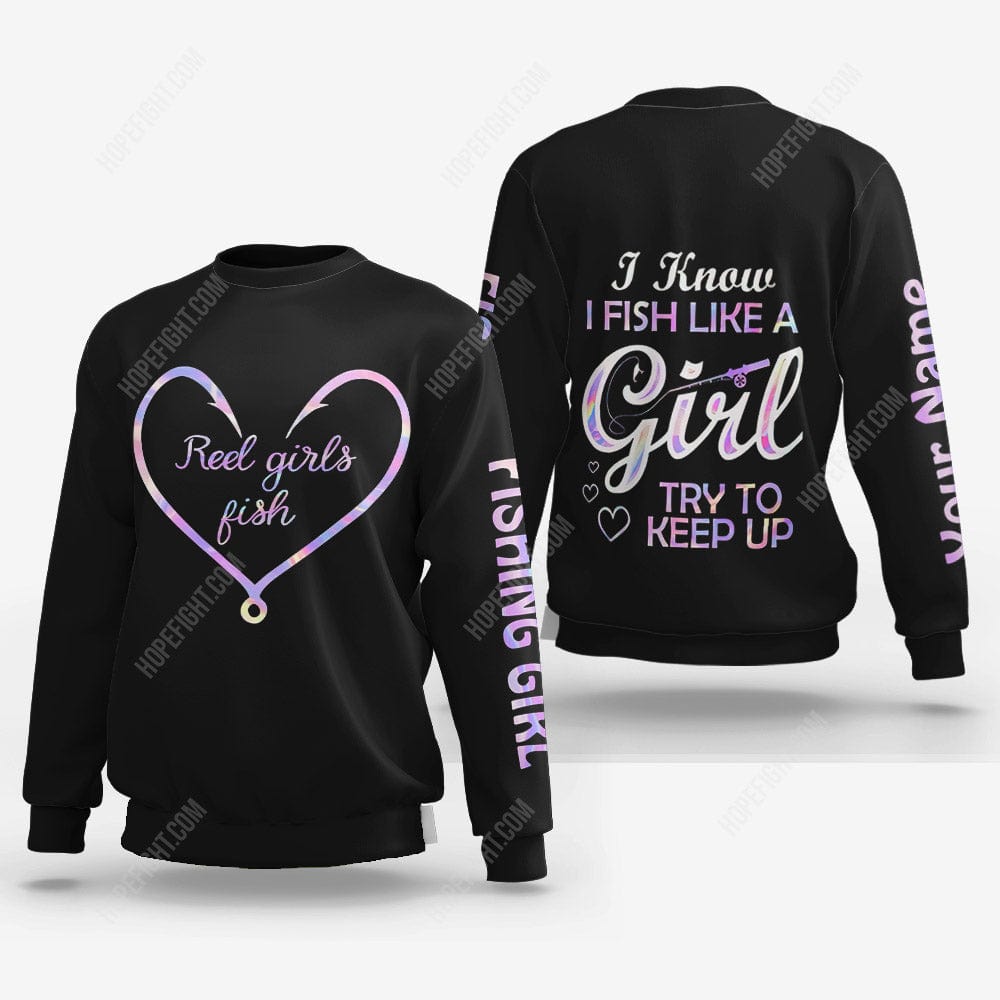 Reel Girls Fish Shirt, Gift For Fish Lover, All Over Printed