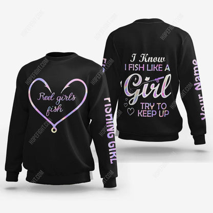 Reel Girls Fish Shirt, Gift For Fish Lover, All Over Printed