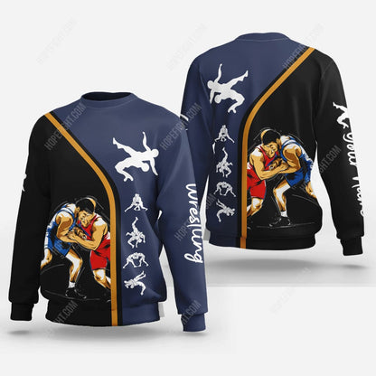 Wrestling Love Shirt, Wrestling Shirt Gift, All Over Printed