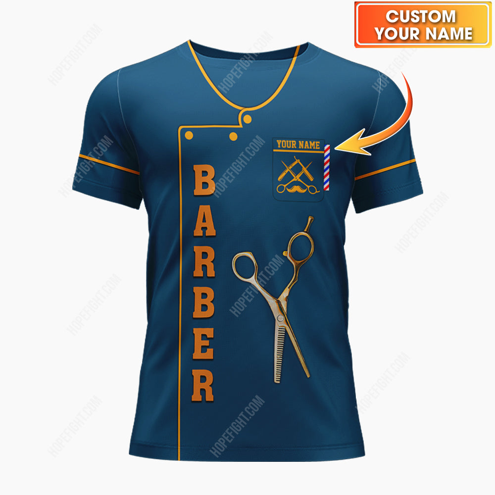 Custom Barber Shirt, Gift For Barber Lover, All Over Printed