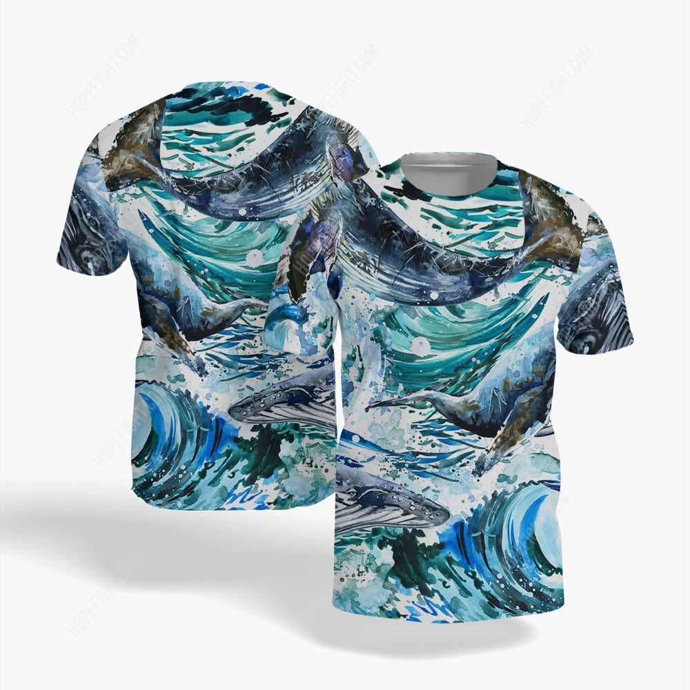Whale Shirt, Gift For Whale Lover, All Over Printed