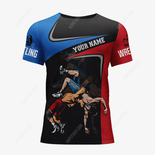 Wrestling Love Shirt, Wrestling Shirt Gift, All Over Printed