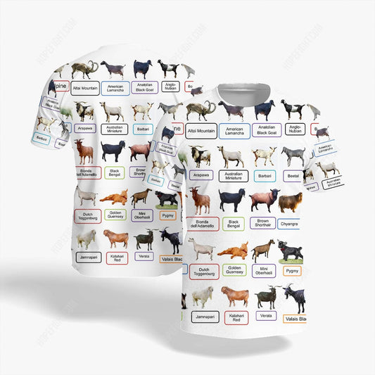 Goat Shirt, Gift For Goat Lover, All Over Printed