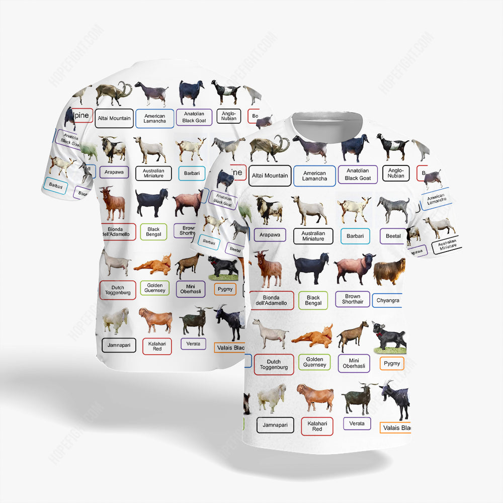 Goat Shirt, Gift For Goat Lover, All Over Printed