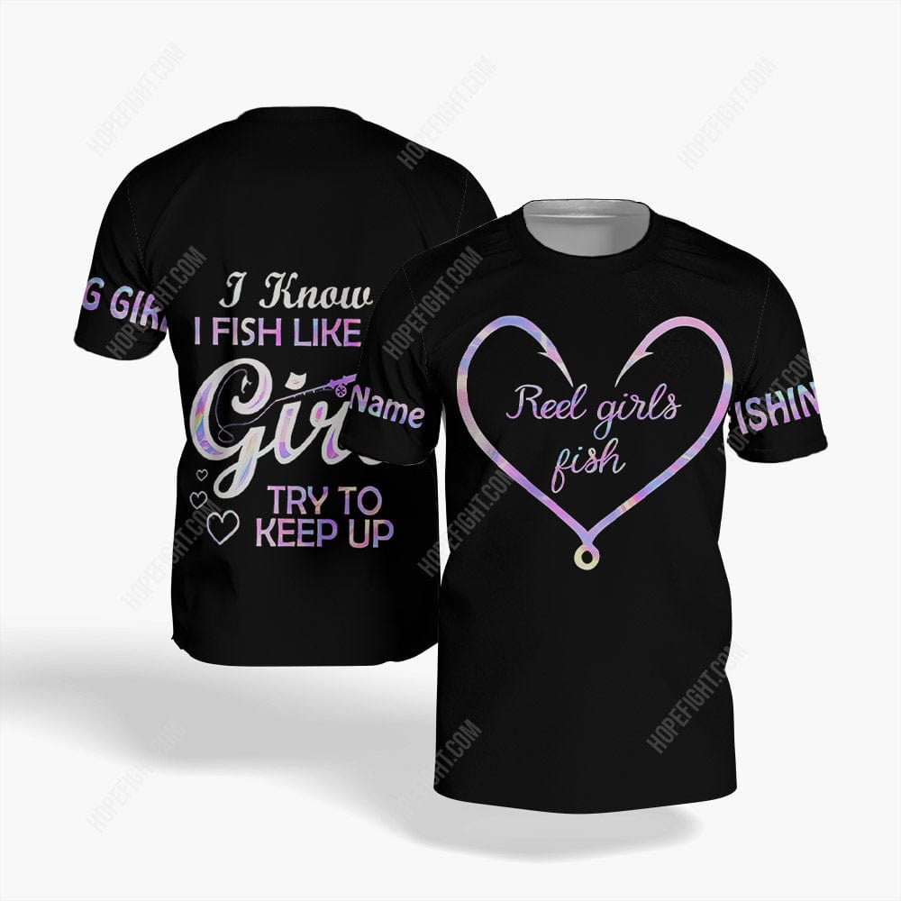 Reel Girls Fish Shirt, Gift For Fish Lover, All Over Printed