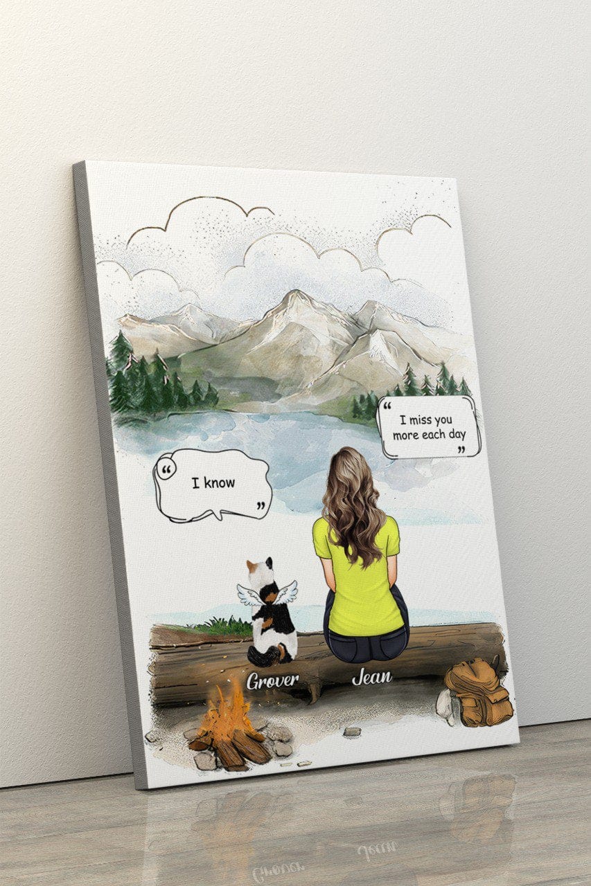 Lienzo conmemorativo de gato personalizado: eras mi saludo favorito y mi adiós más difícil