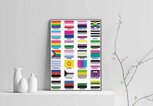 Flags Of LGBTQIA All Pride Flags Poster, Canvas