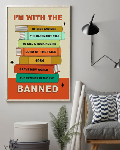 I'm With The Banned Book Poster, Canvas