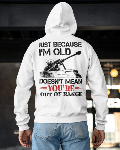 Camisetas de veteranos, solo porque soy viejo no significa que estés fuera de rango
