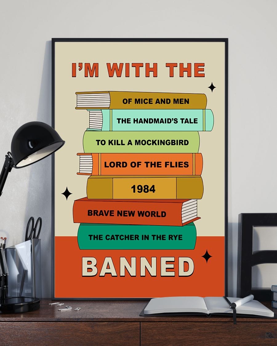 I'm With The Banned Book Poster, Canvas