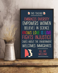 This Teacher Embraces Diversity Poster