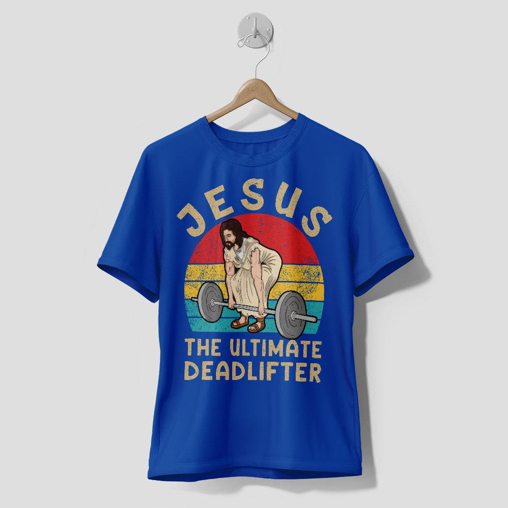 Premium T-Shirt Christian Gym - Jesus The Ultimate Deadlifter Tee