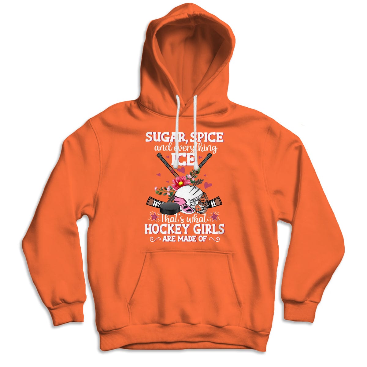 Sudadera con capucha de hockey juvenil Sugar Spice Everything Ice That's What Are Hockey Girl Made Of, camiseta de hockey sobre hielo
