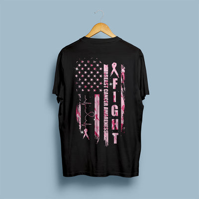 Fight Breast Cancer Flag Shirts