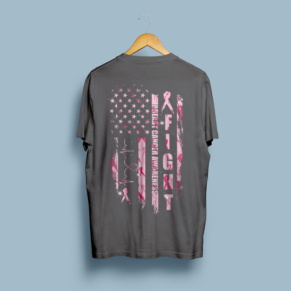 Fight Breast Cancer Flag Shirts