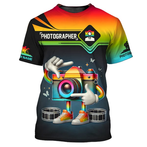 Custom Photography Shirt, Gift For Photography Lover, All Over Printed