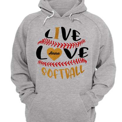 Personalized Ball Shirt -  Live Love Softball