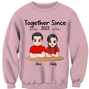 Personalized Couple T-shirt -Together Since Years