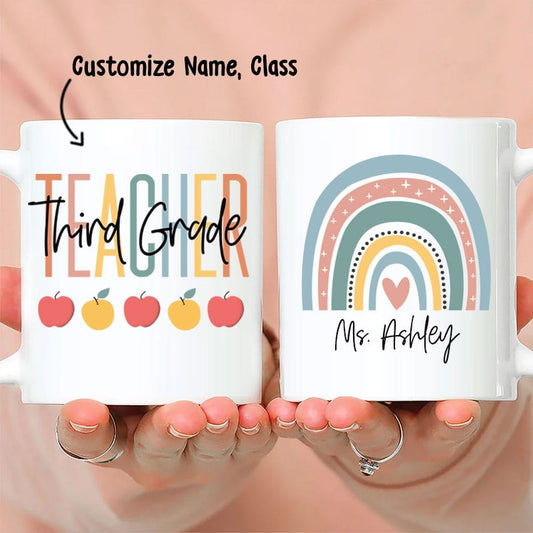 Taza personalizada para profesores: nombre y clase