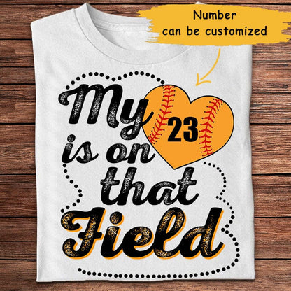 Personalized Ball Shirt -  My Heart Is On That Field