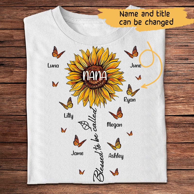 Personalized Sunflower Shirt - Blessed To Be Called