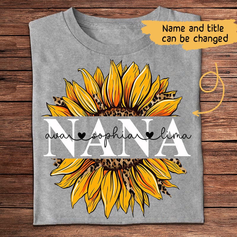 Personalized Sunflower Shirt - Sun-Kissed Memories For Your Name & Family