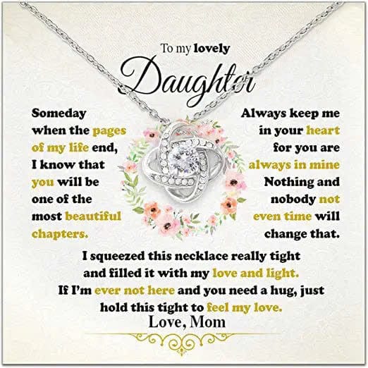 Mother Daughter Necklace From Mom - To My Lovely Daughter