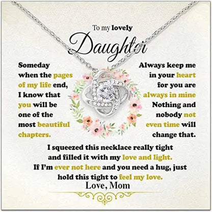 Mother Daughter Necklace From Mom - To My Lovely Daughter