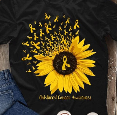 Sunflower Childhood Cancer Awareness Shirt