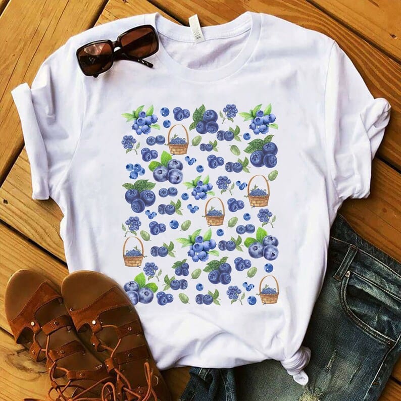 Blueberry Cottage Botanical Shirt