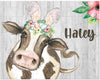 Personalized Easter Cow Jigsaw Puzzle, Autism Toys For Kids, Adults