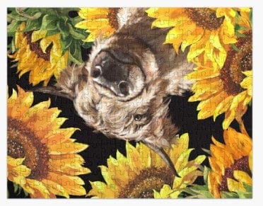 Highland Cow In Sunflower Garden Jigsaw Puzzle, Autism Toys For Kids, Adults