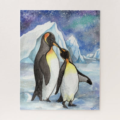 Penguins Love Under the Stars Jigsaw Puzzle, Autism Toys For Kids, Adults, Whimsical Jigsaw Puzzle