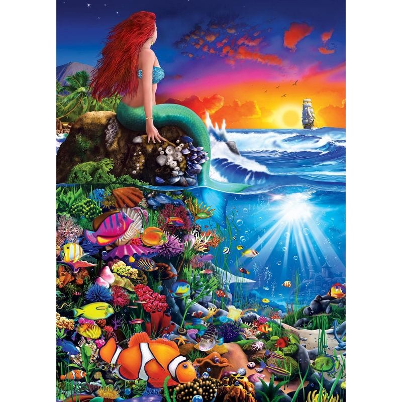 Little Mermaid Under The Sea Jigsaw Puzzle, Autism Toys For Kids, Adults, Whimsical Jigsaw Puzzle