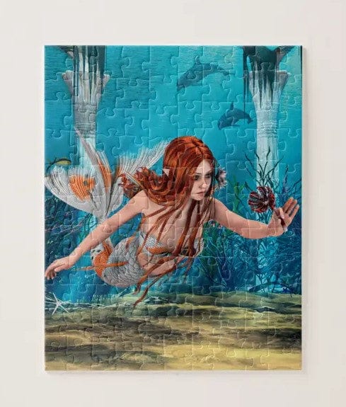 Mermaid And Sea Lily Jigsaw Puzzle, Autism Toys For Kids, Adults