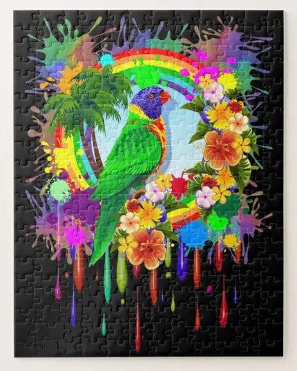 Rainbow Lorikeet Parrot Jigsaw Puzzle, Autism Toys For Kids, Adults, Whimsical Jigsaw Puzzle