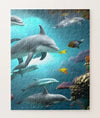 Dolphins Swimming Underwater Jigsaw Puzzle, Autism Toys For Kids, Adults, Whimsical Jigsaw Puzzle