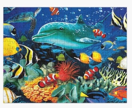 Dauphins Sea Life Dolphin Jigsaw Puzzle, Autism Toys For Kids, Adults, Whimsical Jigsaw Puzzle